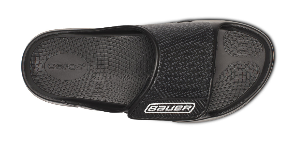 BAUER/OOFOS Men's OOahh Sport Flex Sandal – Black