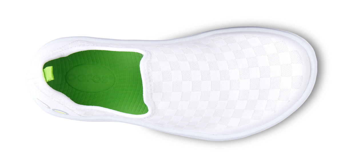 Women's OOmg eeZee Low Shoe - White Checker (SALE)