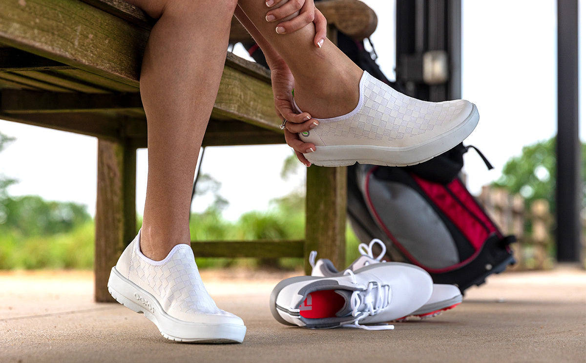 Women's OOmg eeZee Low Shoe - White Checker (SALE)
